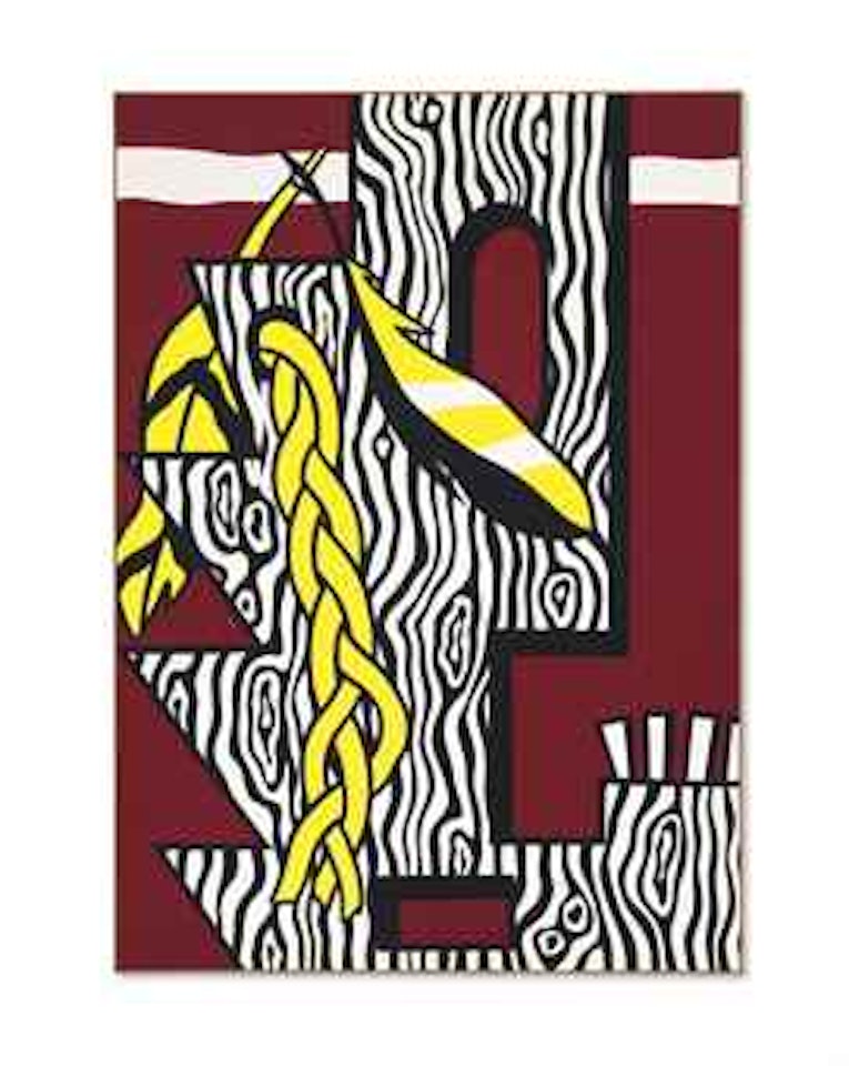 Head with Braid and Feathers by Roy Lichtenstein