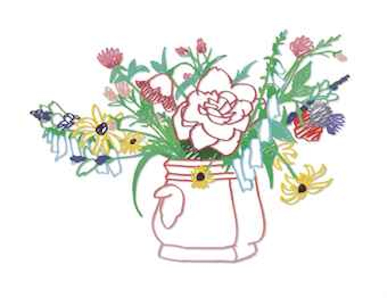 Wildflower Bouquet (One-Handled Vase) by Tom Wesselmann