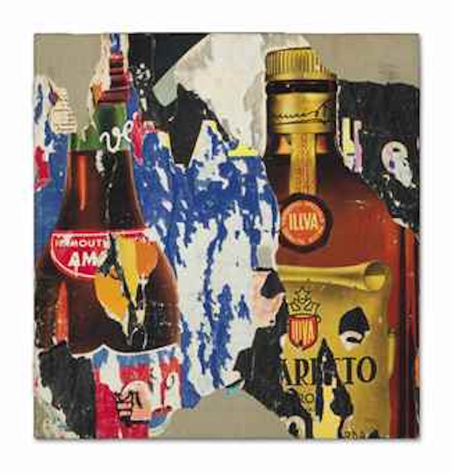 Le Due Bottiglie by Mimmo Rotella