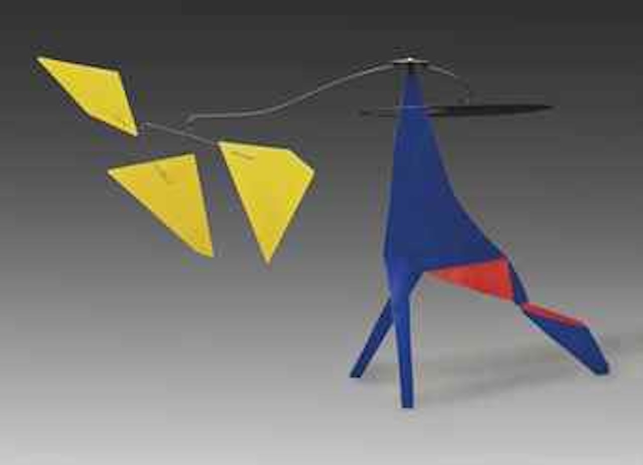 Crinkly Red and Blue by Alexander Calder