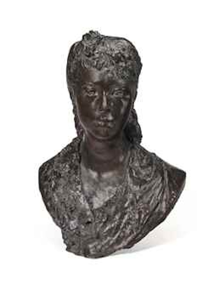 Buste de jeune fille aux fleurs dans les cheveux by Auguste Rodin