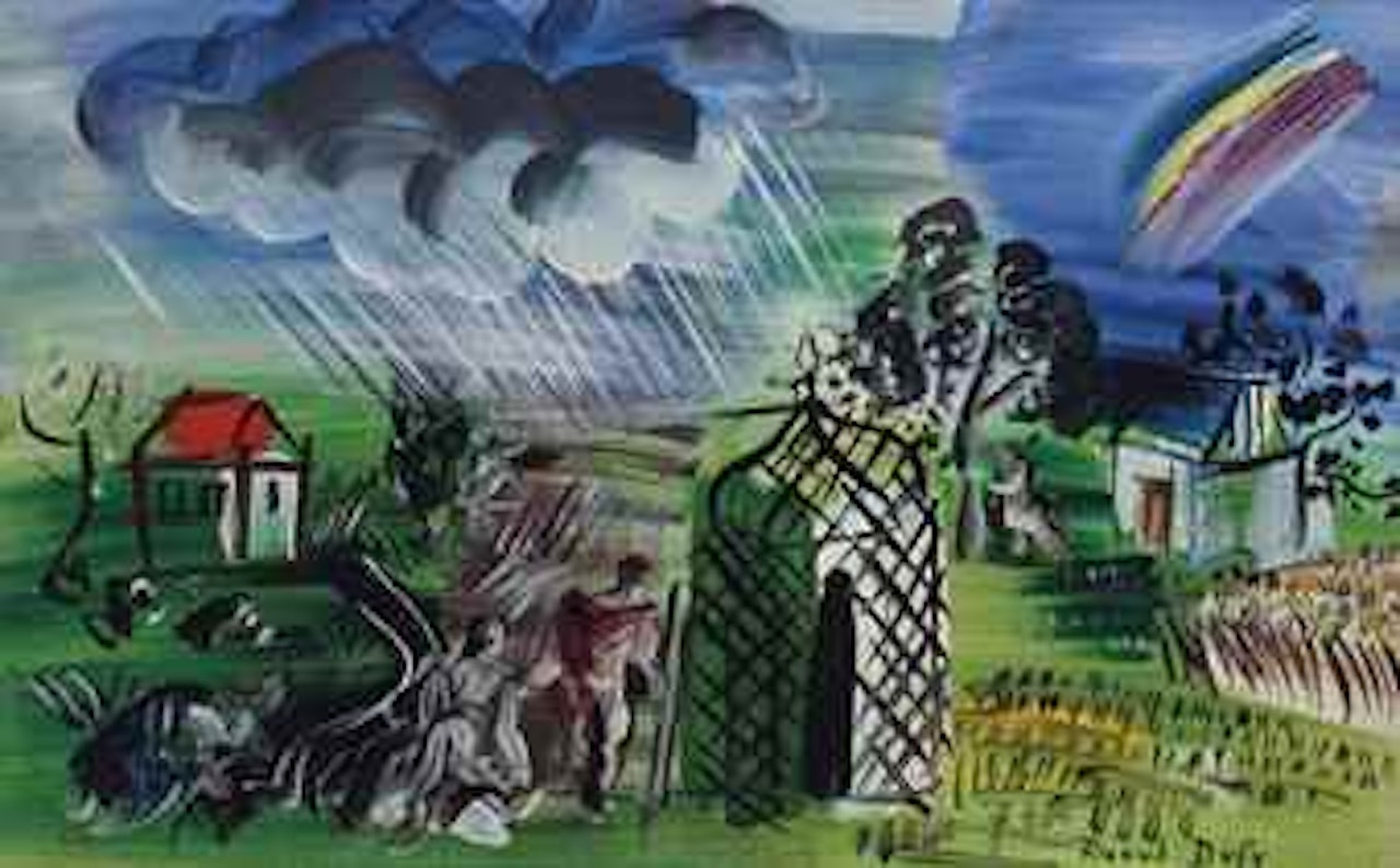 La pluie sur la tonelle by Raoul Dufy