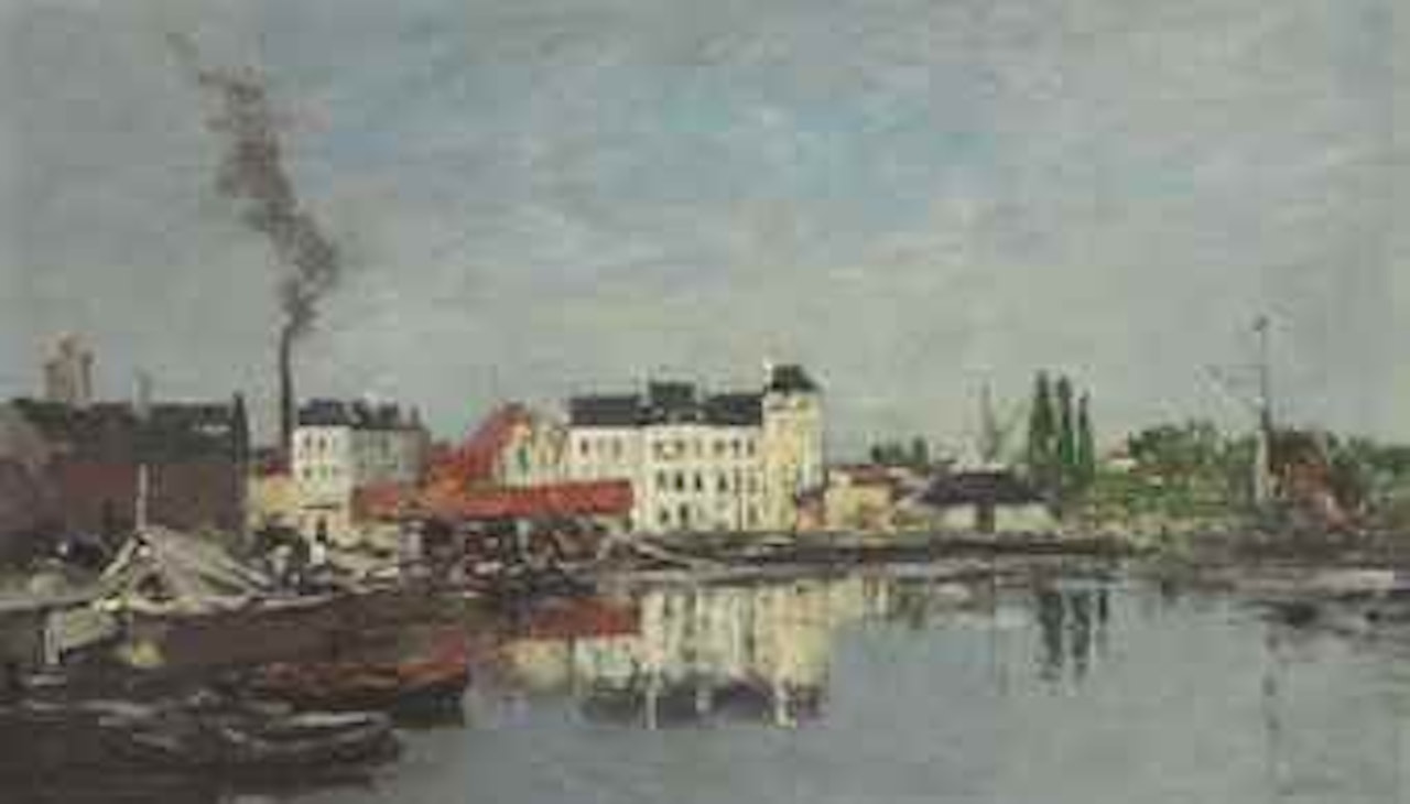 Bruxelles, Le bassin du commerce by Eugène Boudin