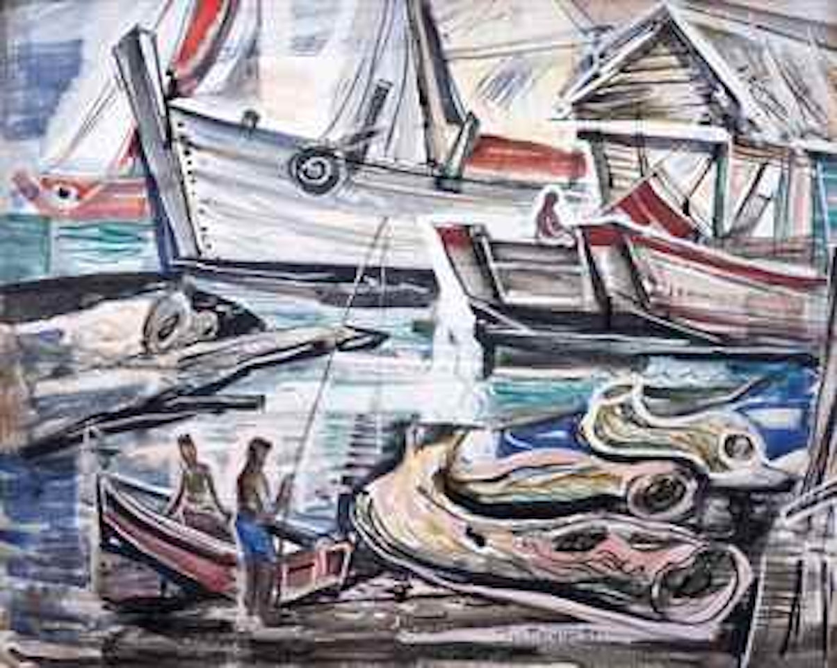 By the Docks by Cheong Soo Pieng