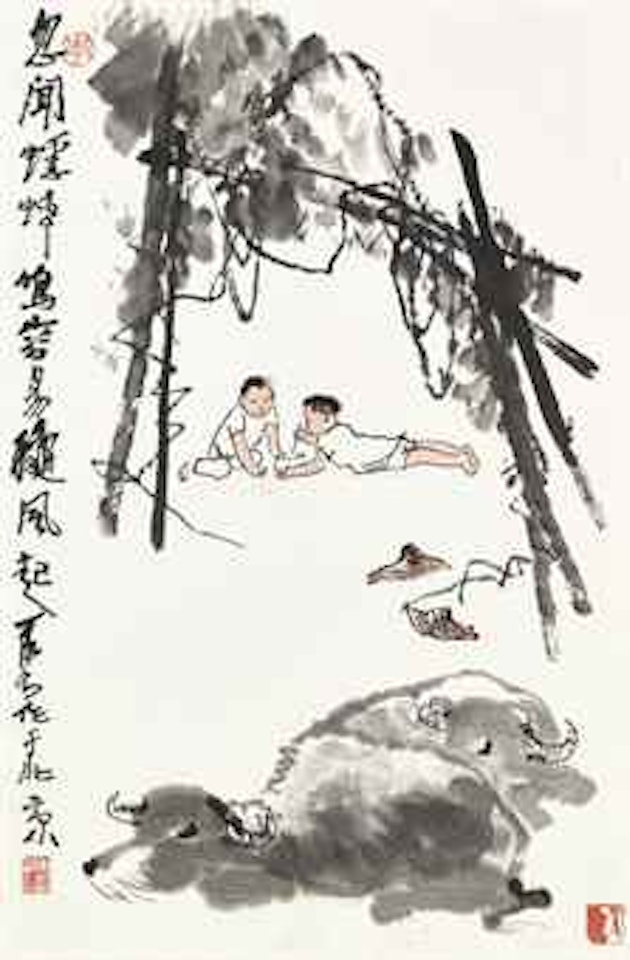 Autumn Herding by Li Keran