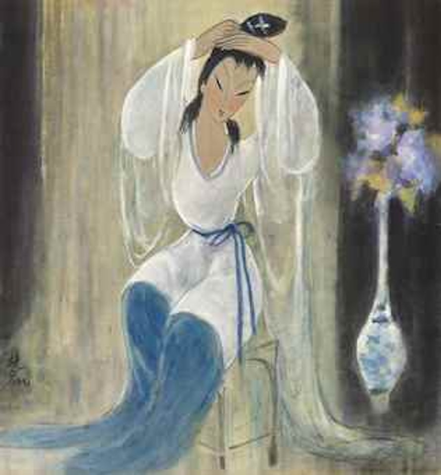 Lady in White by Lin Fengmian