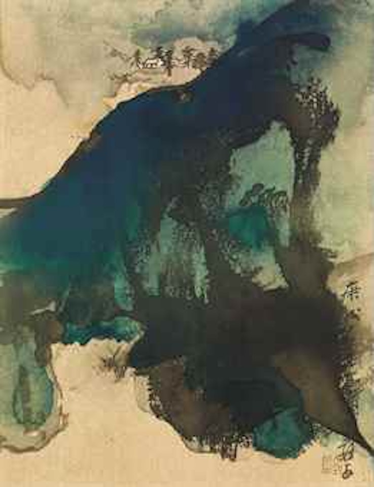 Living in the Spring Mountains by Zhang Daqian