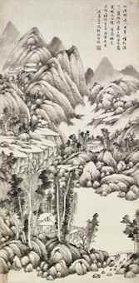 Landscape in the Style of Wang Hui by Feng Chaoran