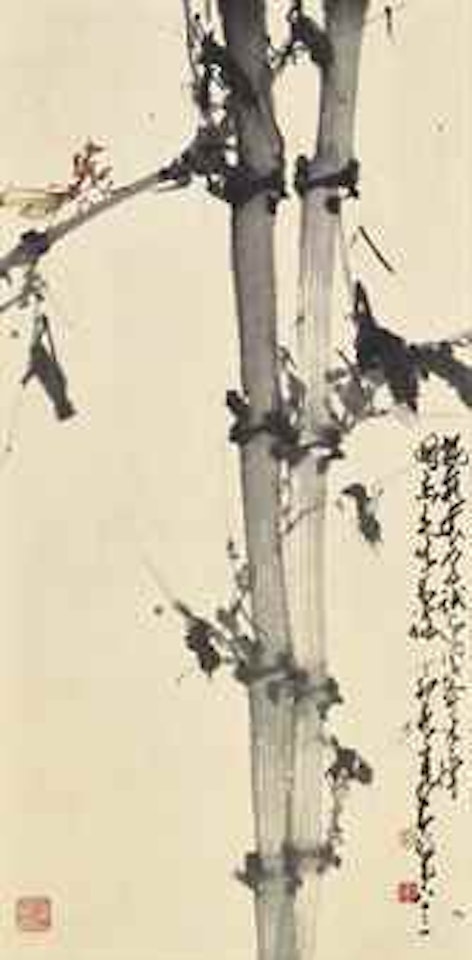 Praying Mantis on Bamboo by Zhao Shao'ang