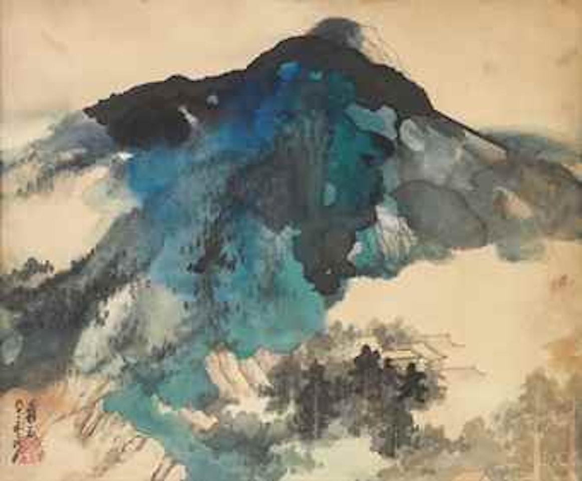 The Majestic Peak of a Lofty Mountain by Zhang Daqian