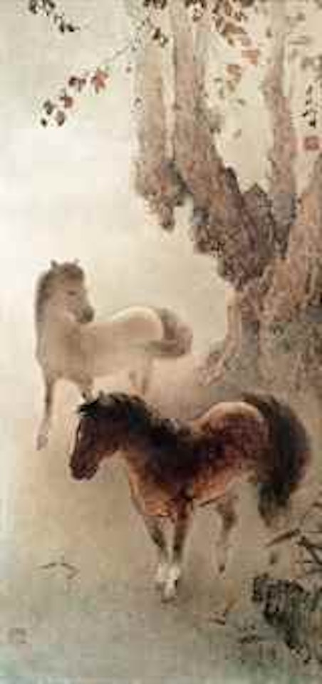 TWO HORSES by Lee Man Fong
