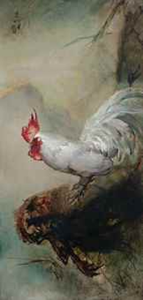 WHITE ROOSTER by Lee Man Fong