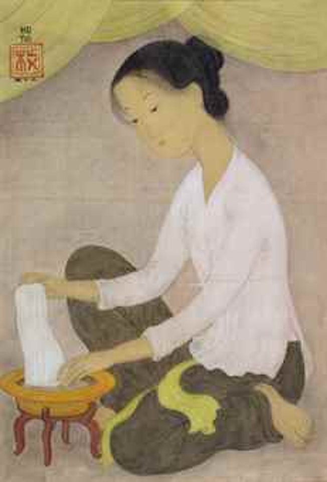 JEUNE FEMME LAVANT LE LINGE (WOMAN WASHING LINEN) by Mai Trung Thu