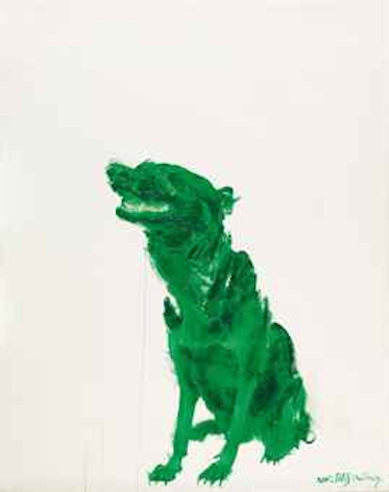 Green Dog by Zhou Chunya