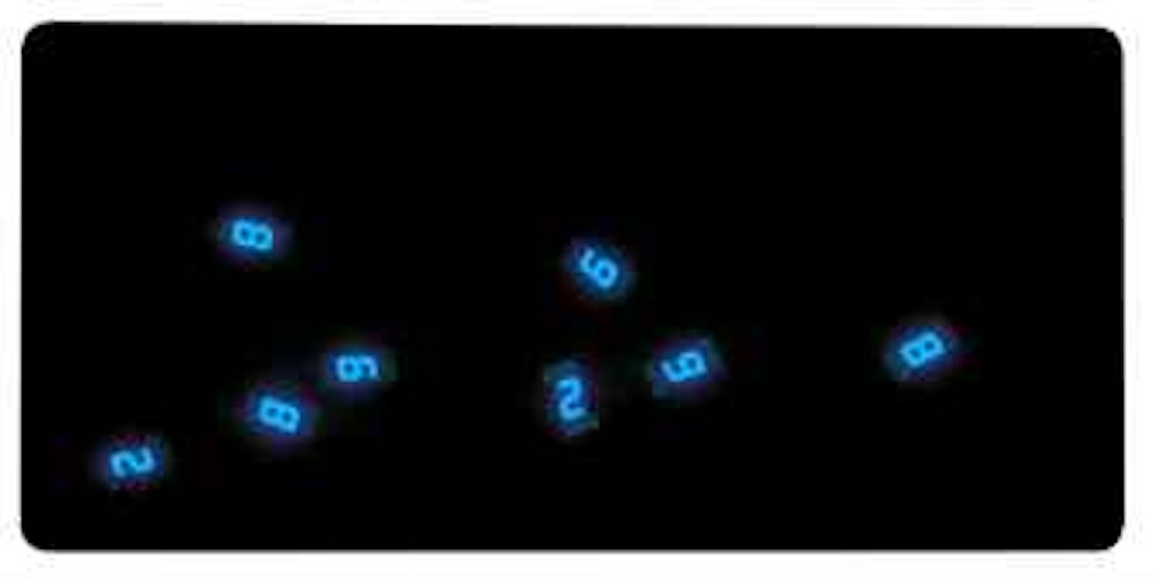 Time in Blue No. 8 by Tatsuo Miyajima