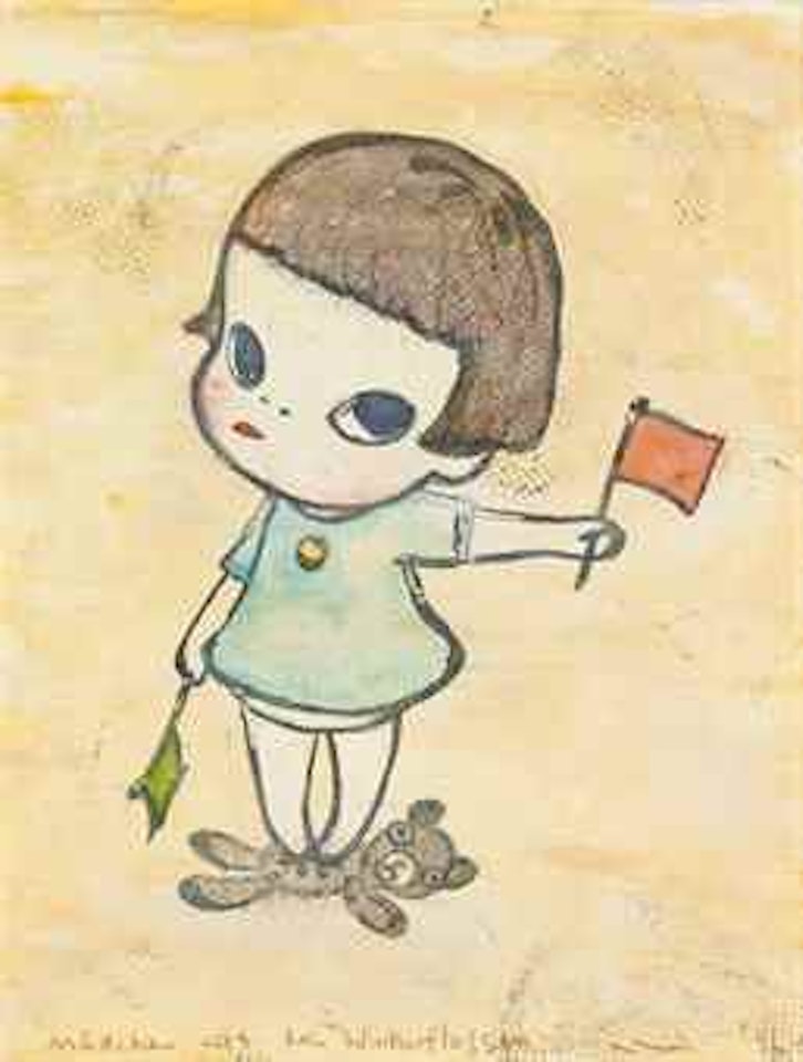 Mädchen mit den Winkerfaggen by Yoshitomo Nara