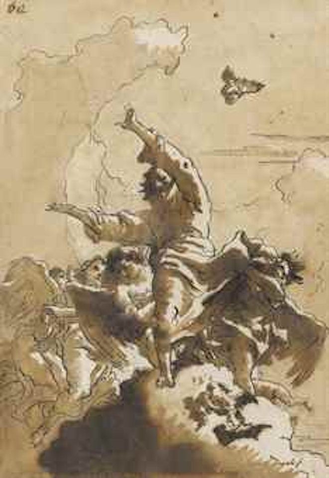 God the Father supported by angels by Giovanni Domenico Tiepolo