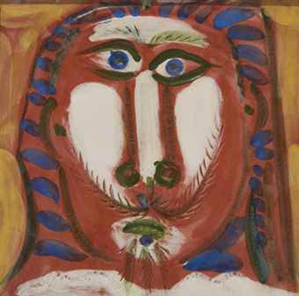 Tete d'homme aux cheveux longs (A.R. 596) by Pablo Picasso