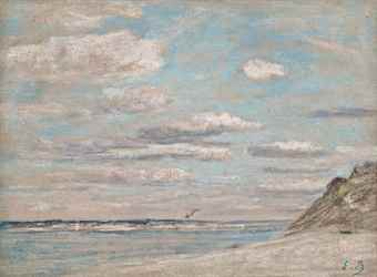 Scène à la plage by Eugène Boudin