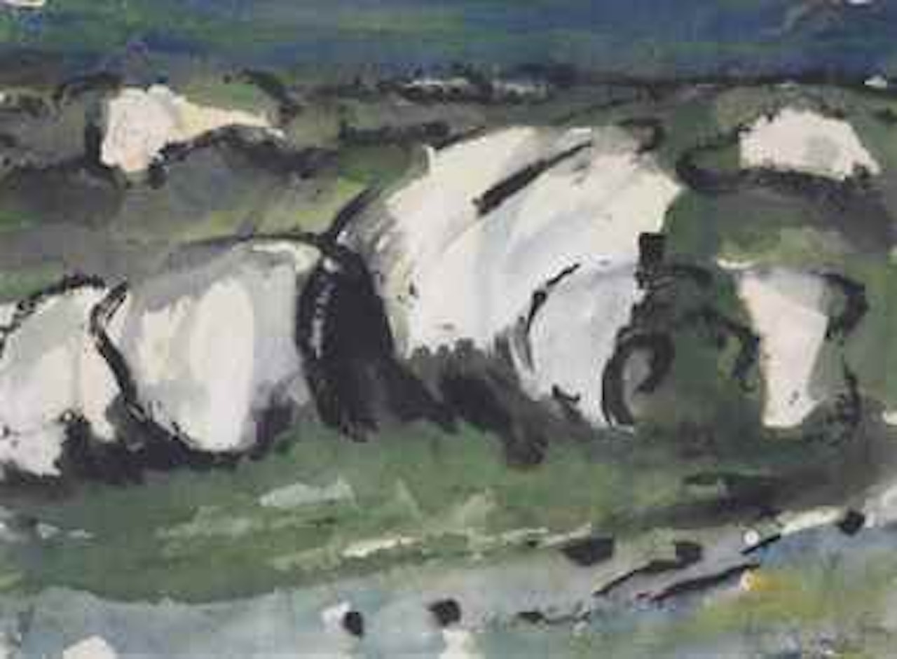 Meer mit Sturzwellen und hohem Horizont by Emil Nolde
