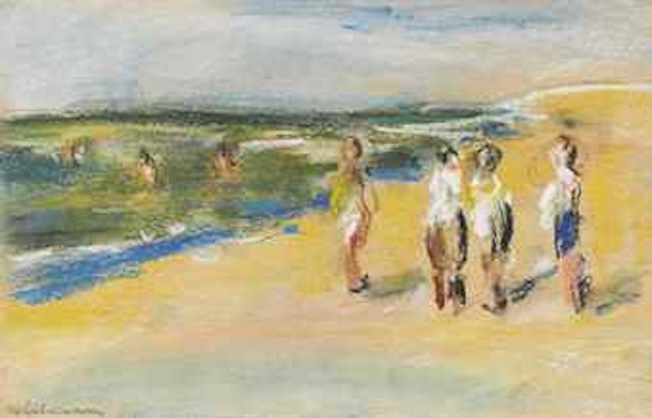 Badende am Strand by Max Liebermann