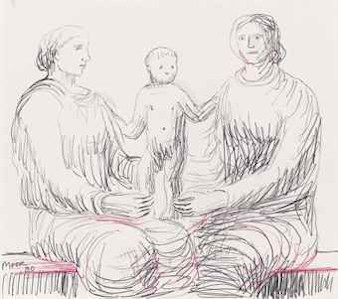 Two Women and a Child by Henry Moore