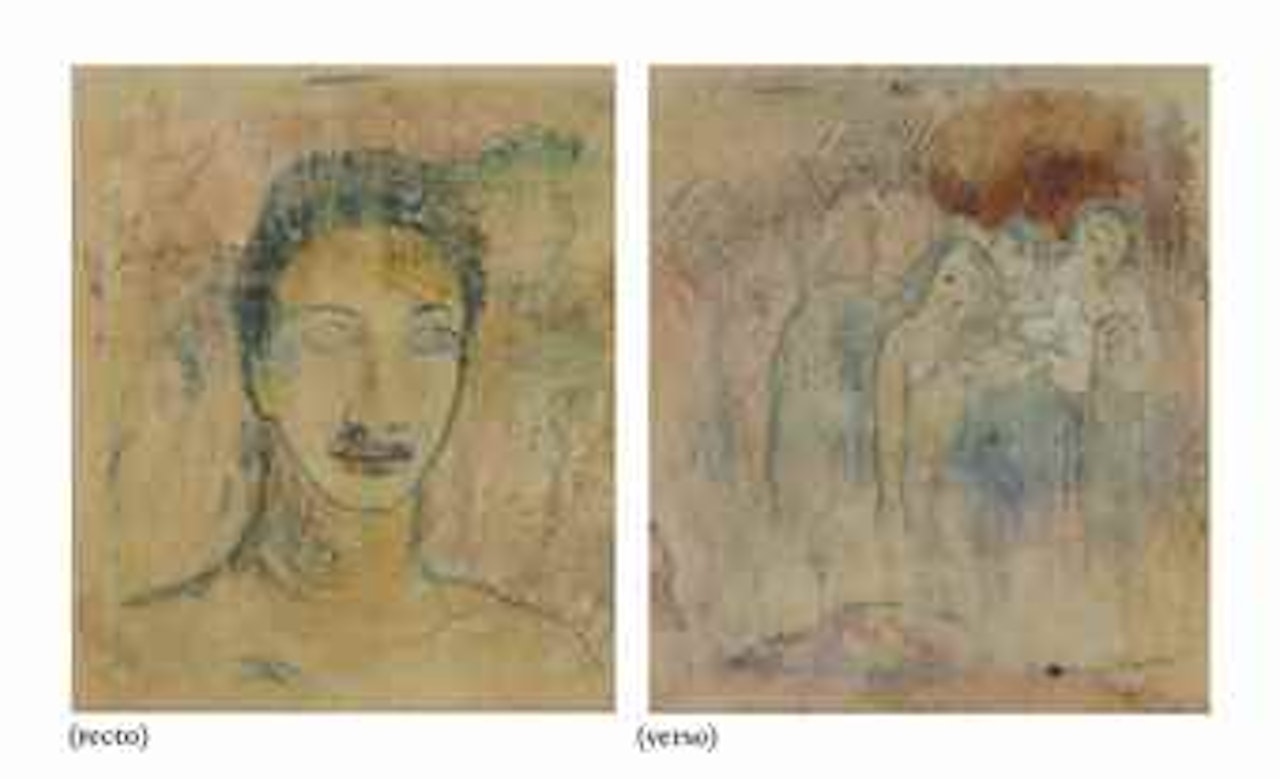 Tête de marquesan (recto); Nativité (verso) by Paul Gauguin