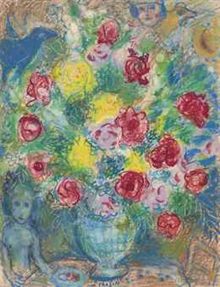 Composition aux fleurs by Marc Chagall