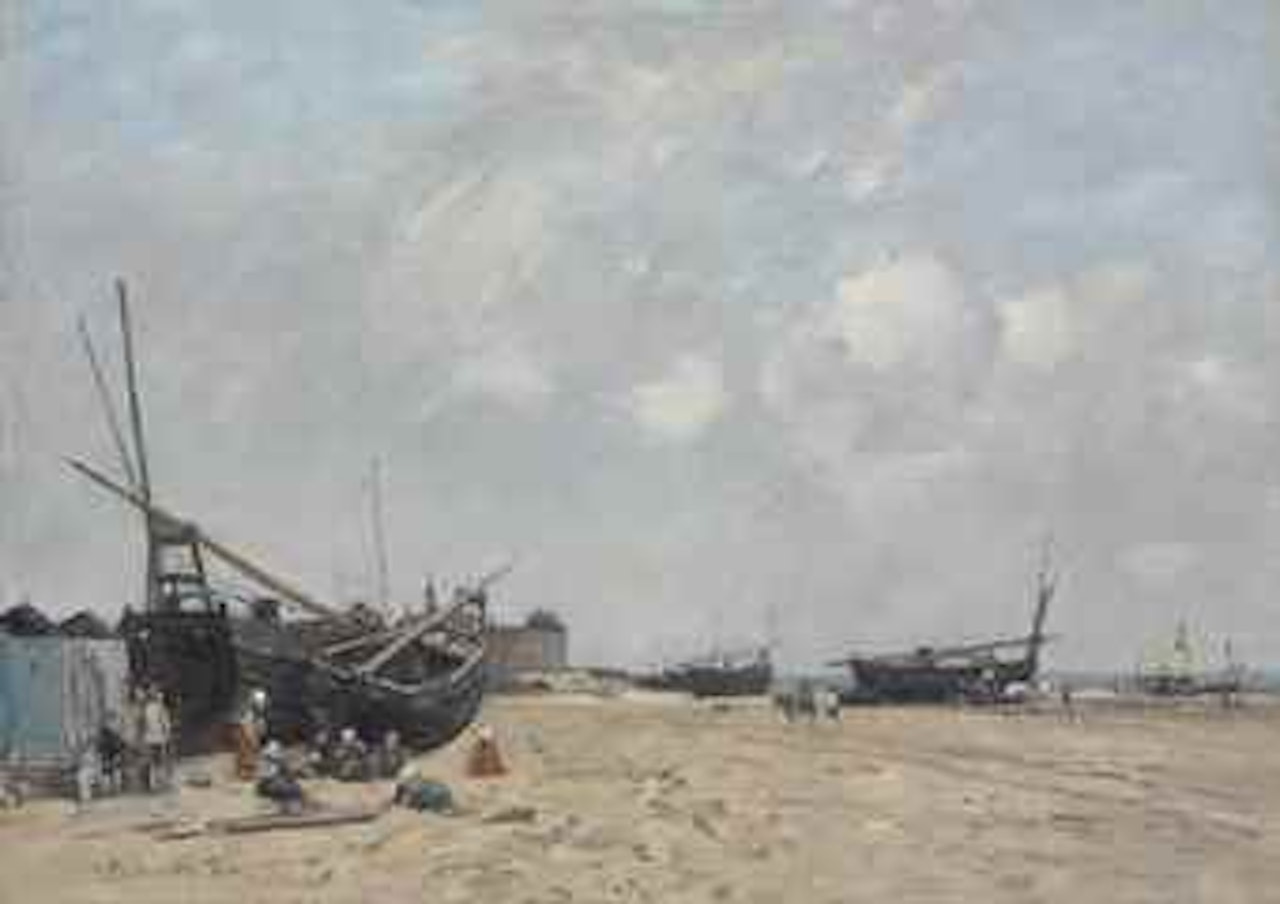Berck, scène de plage by Eugène Boudin