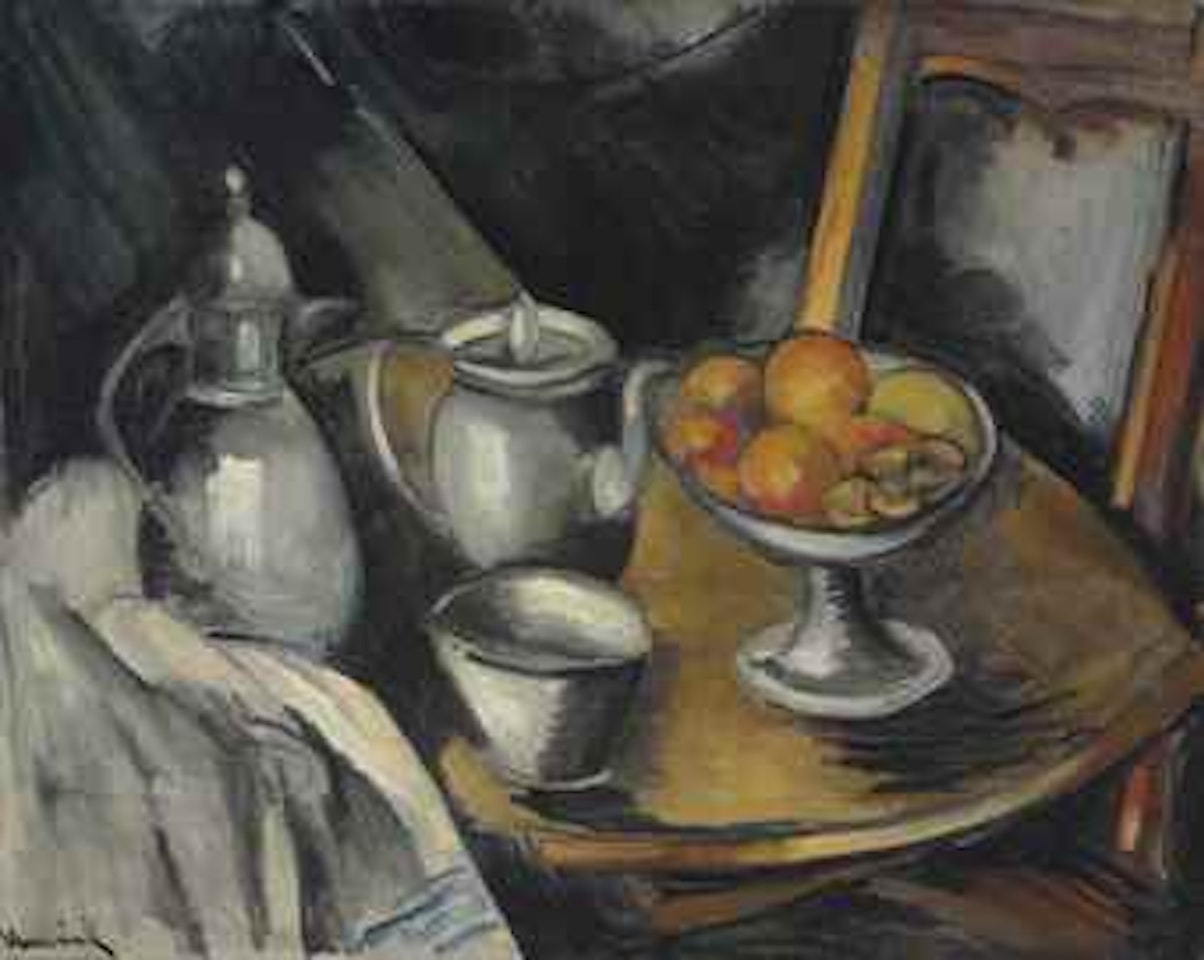 Nature morte au compotier et cafetières by Maurice de Vlaminck