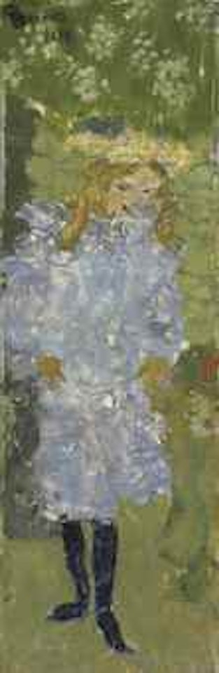 Jeune fille avec chien by Pierre Bonnard