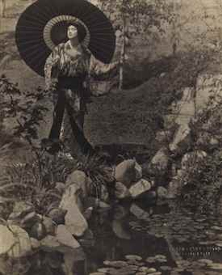 Ruth Saint Denis in Japanese Kimono with Parasol, 1916 by Edward Weston