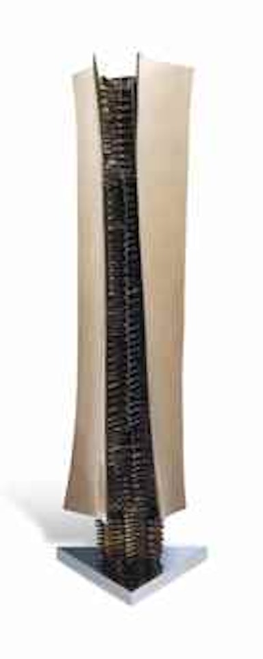 Colonna a grandi fogli (per Mondadori) (Column with large leaves (for Mondadori)) by Arnaldo Pomodoro