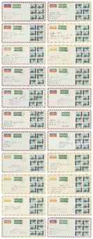 Lavoro postale (Permutazione) by Alighiero Boetti