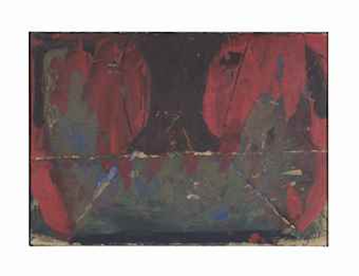 Pintura damunt cartó fregat (Painting on Scrubbed Cardboard) by Antoni Tapies