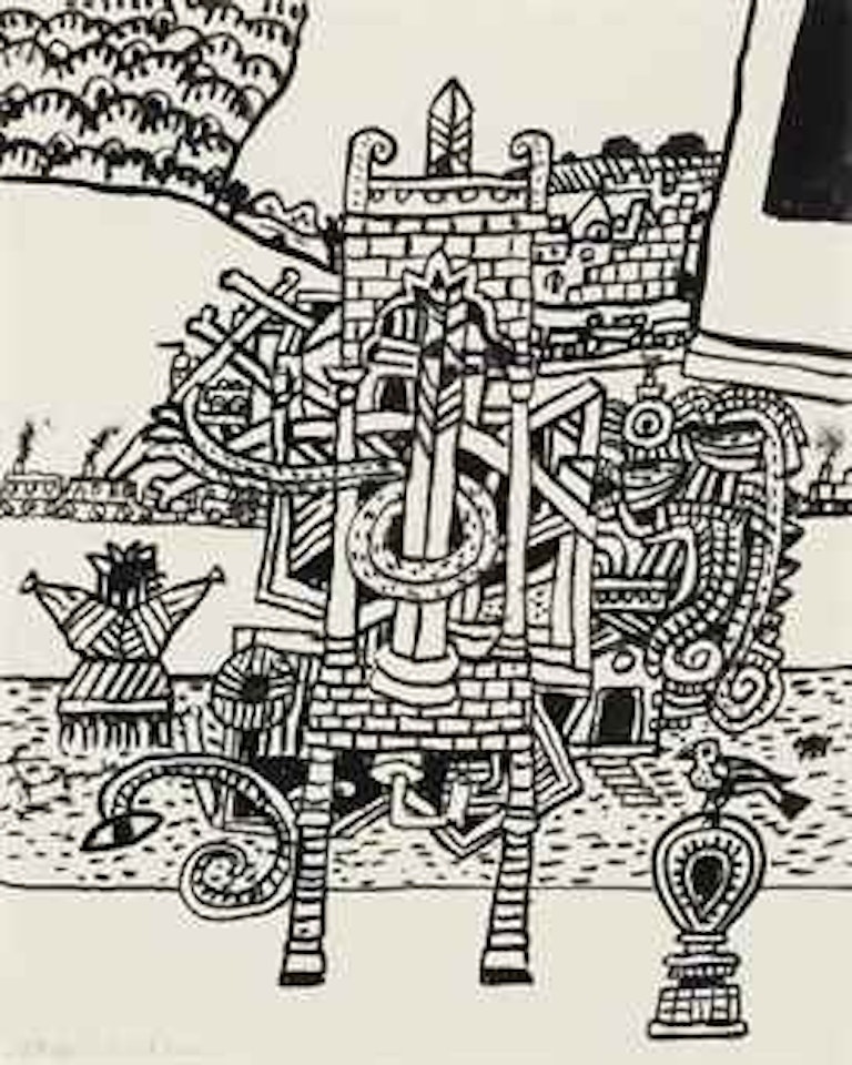 Untitled 1989; Abstract composition by Alan Davie