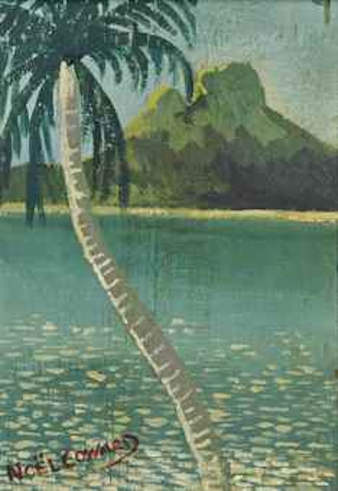 Jamaican view with palm tree by Noel Coward
