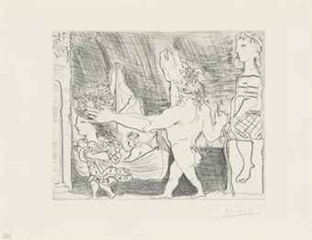 Minotaure aveugle guidé par une fillette II, from: La Suite Vollard by Pablo Picasso