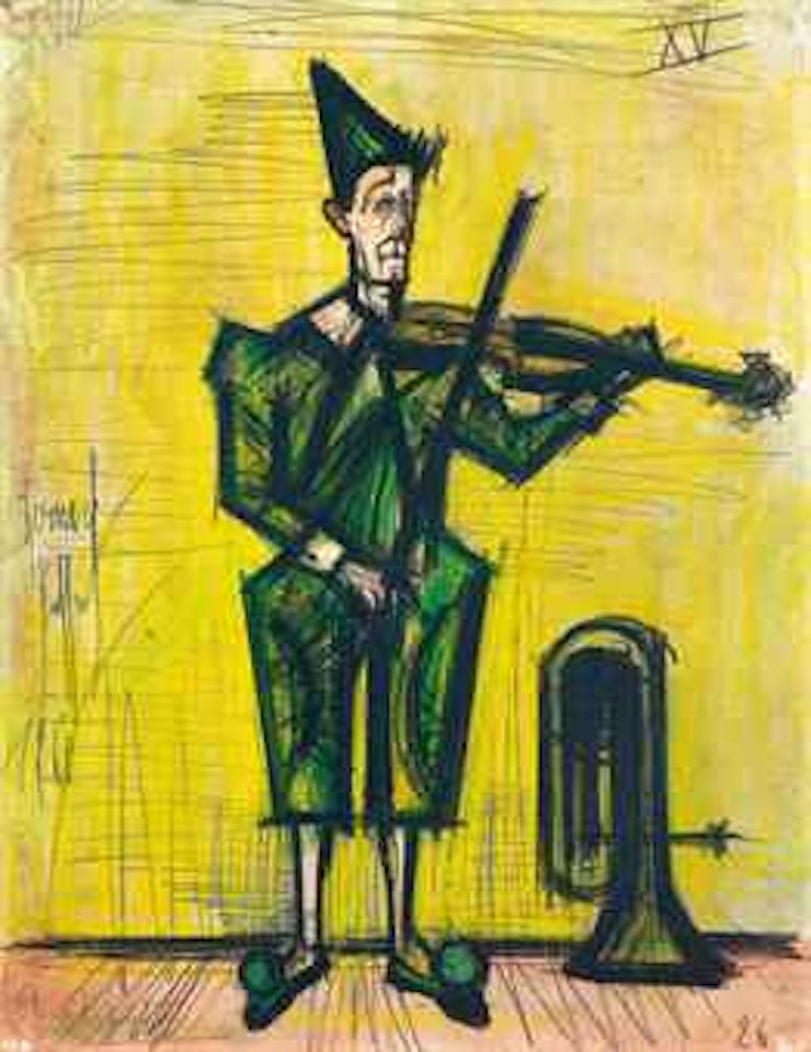 Le clown musicien by Bernard Buffet