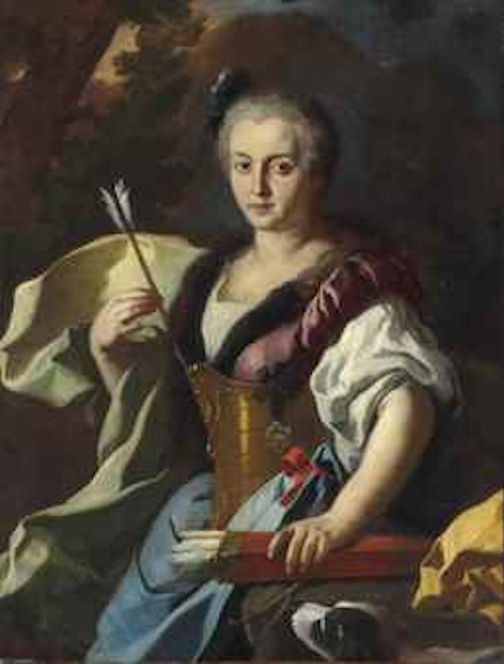 Portrait of a lady, three-quarter-length by Francesco de Mura