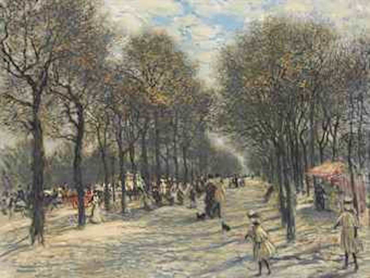 Allée d'arbres aux Champs-Elysées by Jean Francois Raffaelli