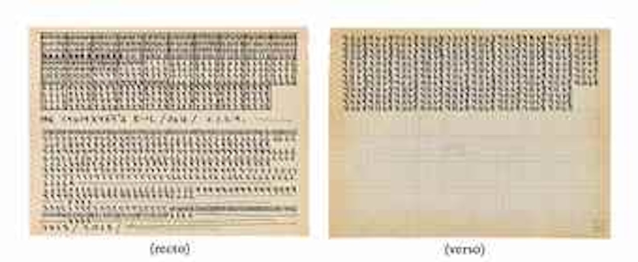 Untitled (recto and verso) by Hanne Darboven