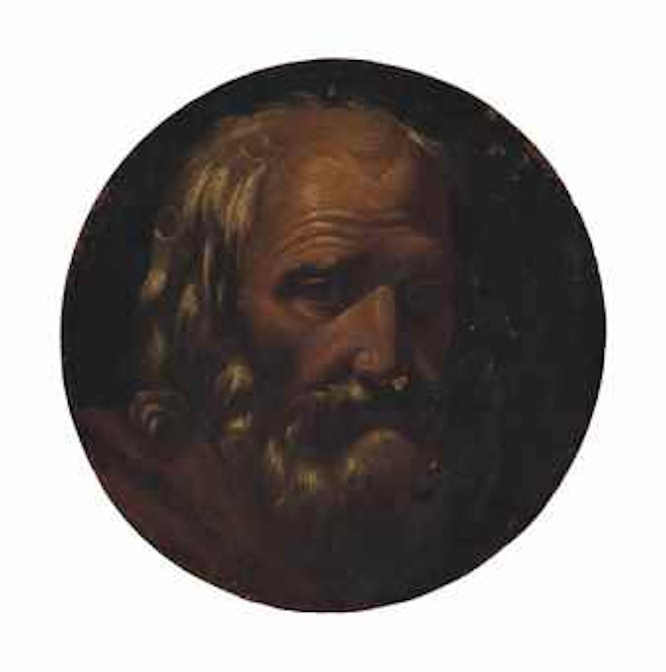 Head of a bearded man by Roman School