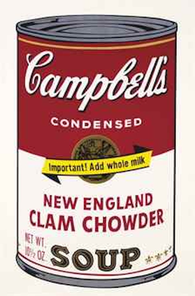 New England Clam Chowder, from Campbell's Soup II by Andy Warhol