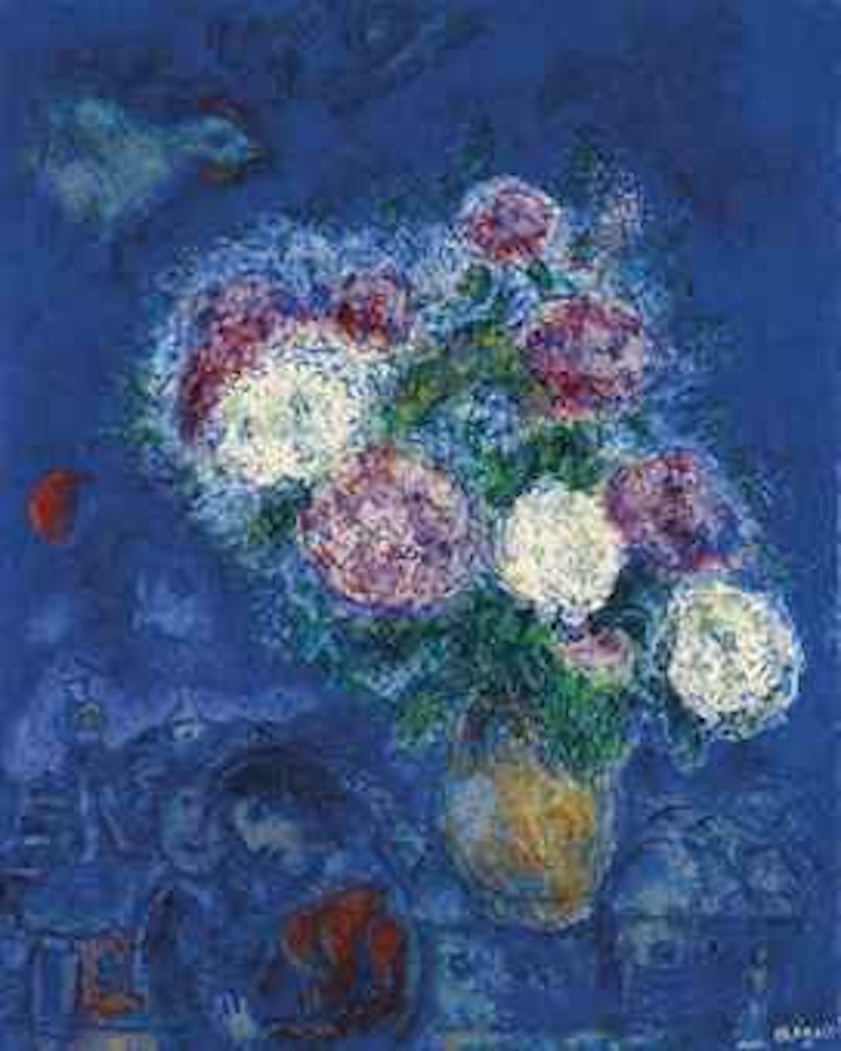 L'idylle en bleu by Marc Chagall