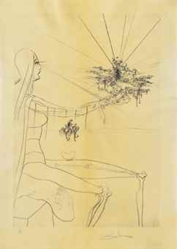 Roi je t'attends à Babylone by Salvador Dali