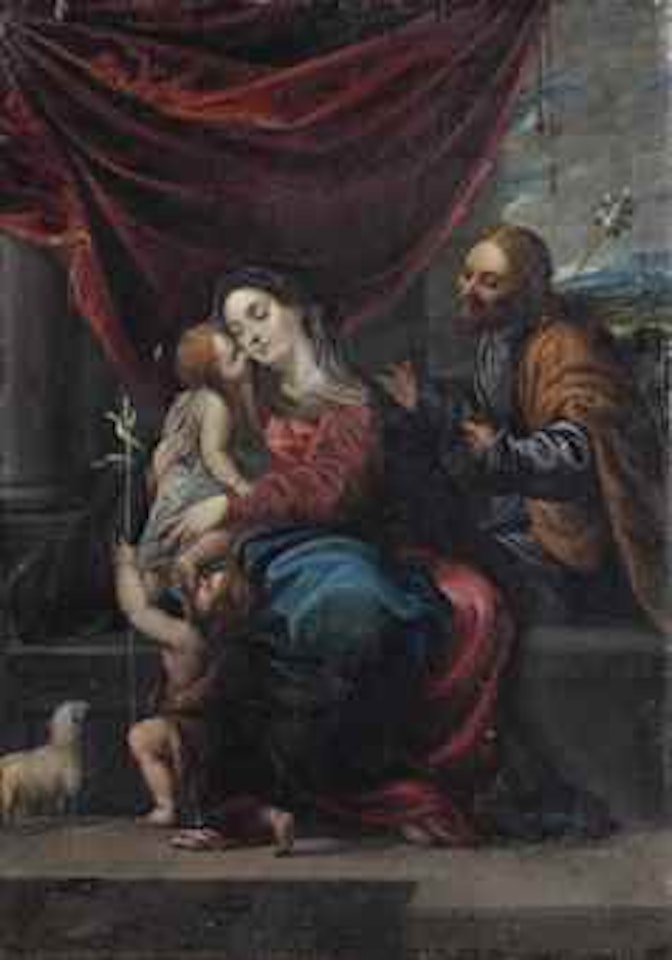 The Holy Family with the Infant Saint John the Baptist by Roman School