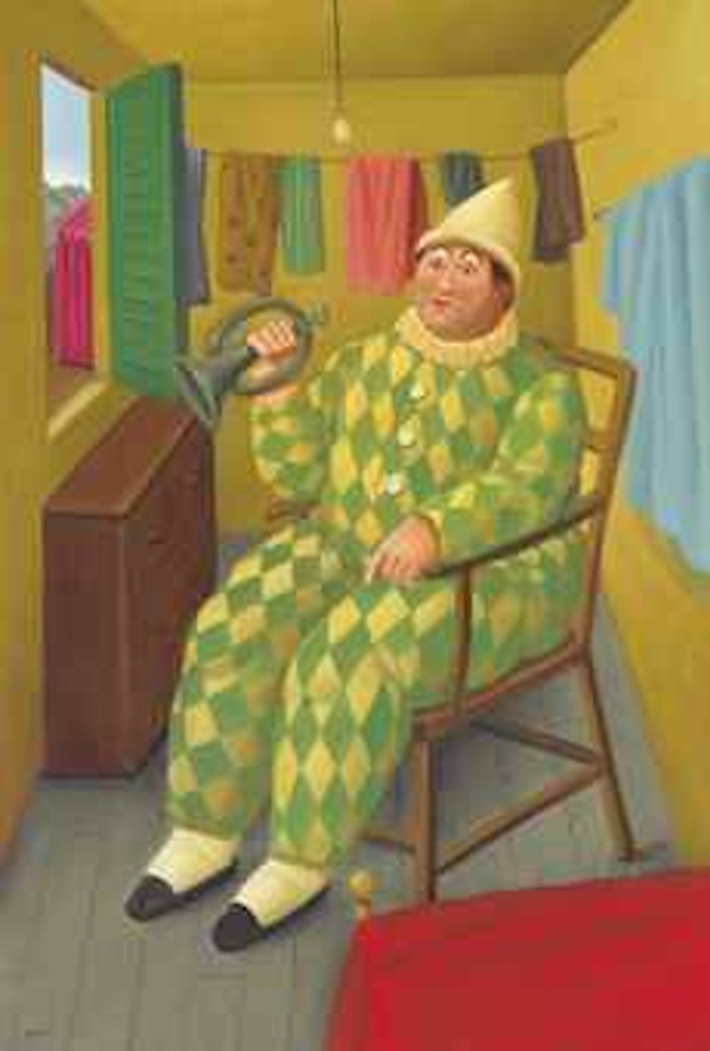 Clown in his Trailer by Fernando Botero