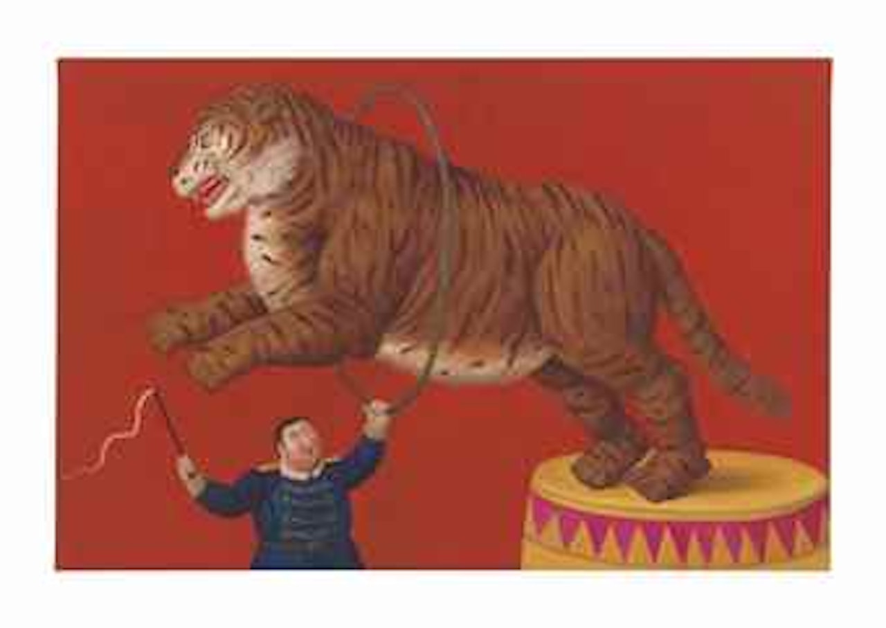 Tiger and Trainer by Fernando Botero