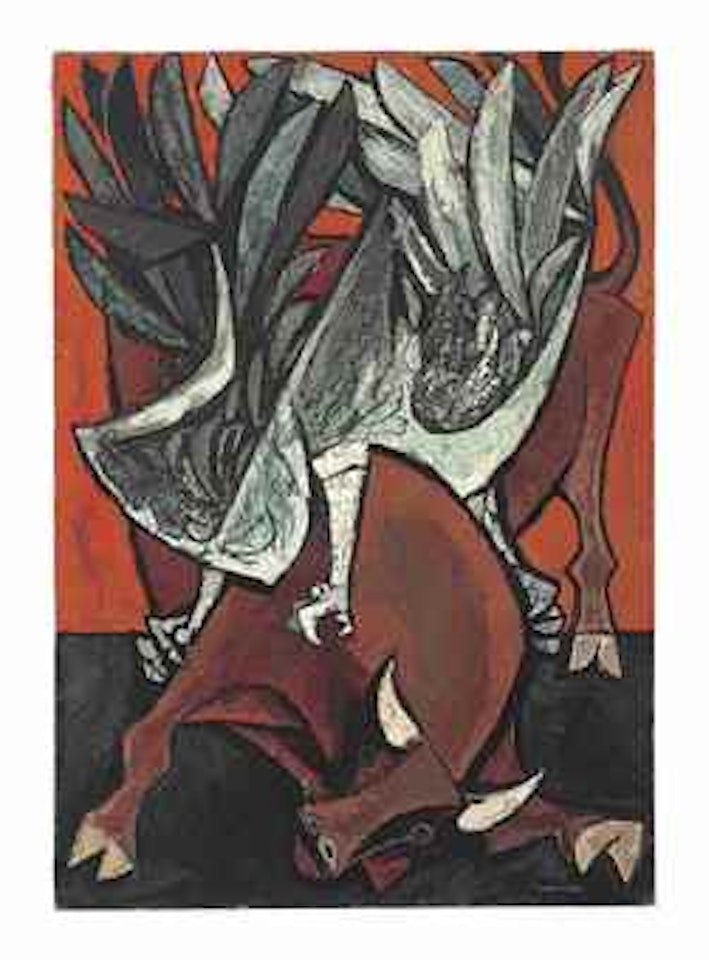 Toro y cóndor by Oswaldo Guayasamin